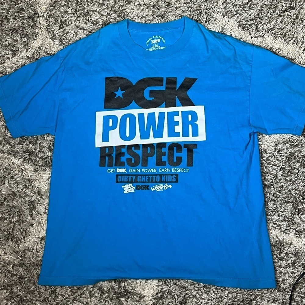 DGK Mens XL Gently Used Dirty Ghetto Kids Tee “DGK Power Respect” Fast Shipping